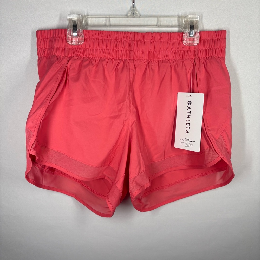 NWT Athleta Mesh Racer Run Athletic Short 4” in Pink. Small